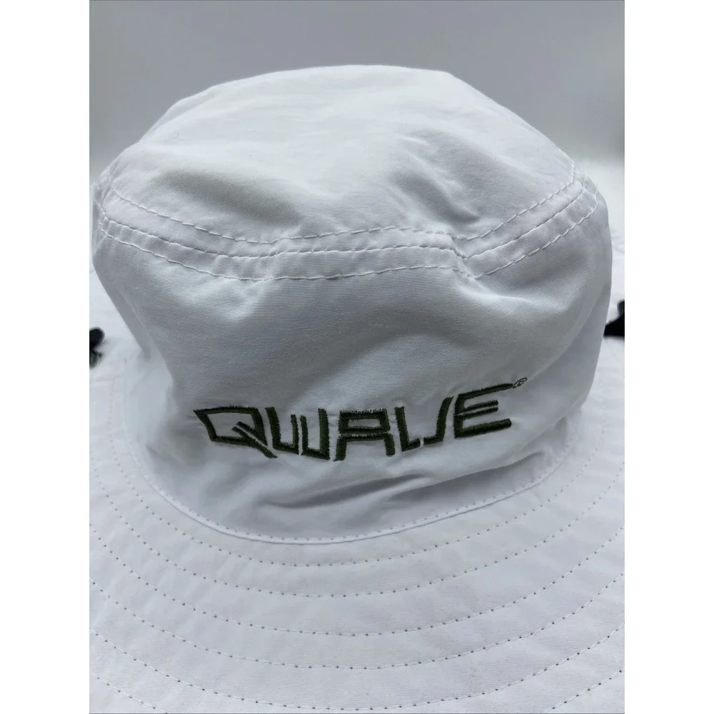 Qwave White Bucket Hat With